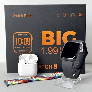 Комплект Infinity - Smart Watch 8 / Наушники Pro 4 / 2 ремешки (Черный)