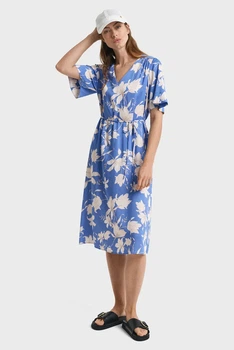 Жіноча синя сукня з візерунком REL FLORAL PRINT SS DRESS Gant 36 4503407