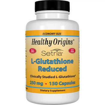 Глутатіон, L-Glutathione, Healthy Origins, Setria, знижений, 250 мг, 150 капcул (HOG-41334)