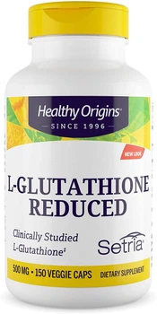 Глутатіон, L-Glutathione, Healthy Origins, Setria, знижений, 500 мг, 150 капсул (HOG-41339)