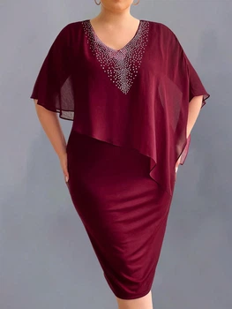 Жіноча сукня SHEIN 906085-1 3XL бордовий (2000005120305)