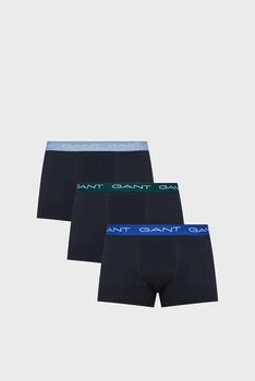 Чоловічі чорні боксери (3 шт) TRUNK Gant S 902333003