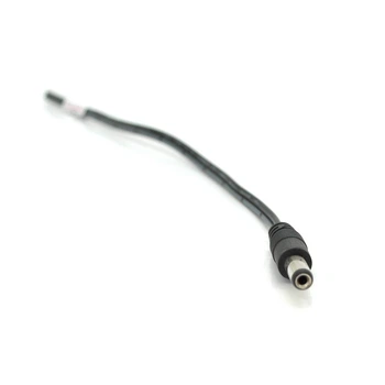 Роз'єм живлення DC-M (D 5,5x2,5мм) => кабель довжиною 25см black, Black plugOEM Q100 (UG-17360)