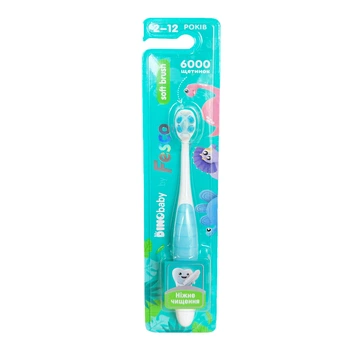 Дитяча зубна щітка Fesco Soft brush 2-12р. блакитна
