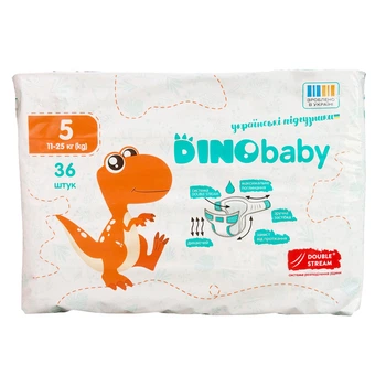 Подгузники Dino Baby 5 (11-25 кг), 36 шт