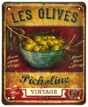 Металева табличка "Les Olives – Піколіни З Провансу" (ms-105117)