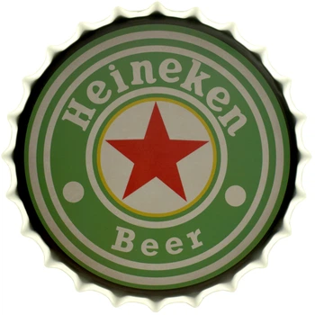Металева табличка "Heineken Beer У Формі Пивної Кришки" (ms-105196)
