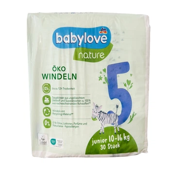 Подгузники Babylove Nature 5 Junior (10-16 кг), 30 шт