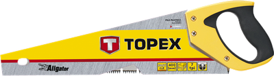 Пилка по дереву, 400 мм, "Aligator", 7TPI, 10A441, Topex