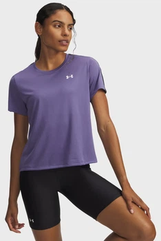 Жіноча бузкова футболка UA Tech WM Tape SS-PPL Under Armour MD 6003915-520