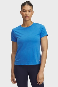 Жіноча синя футболка UA Launch Shortsleeve Under Armour S 1382434-402