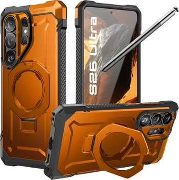Etui plecki Supcase UB GRIP Series MagSafe Phone Case with Kickstand do Samsung Galaxy S26 Ultra Coral (843439160798)