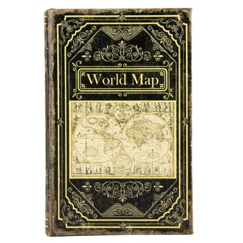 Книга-сейф металлическая с двумя ключами Карта мира 26х17х5 см 10001-032