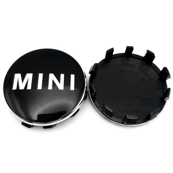 Колпачок заглушка ступицы колеса Mini 56 мм черный+хром тип 1