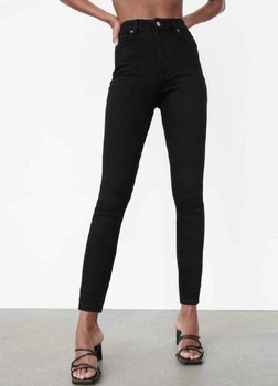 Джинсы Zara с высокой талией узкие винтажные. 38