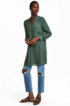 Туніка H&M темно-зелений WKEXB742 32