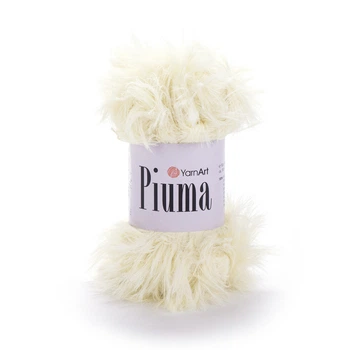 Пряжа пухнаста YarnArt Piuma 50г Піума вершки (№4403)