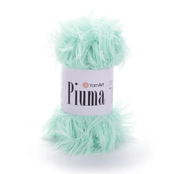 Пряжа пухнаста YarnArt Piuma 50г Піума м'ятна (№4411)