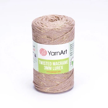 Шпагат YarnArt люрекс макраме 3мм какао (768)