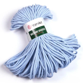 Шнур для макраме YarnArt Macrame Braided 250гр 67м блакитний (№760)