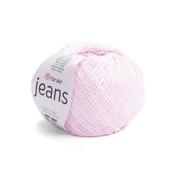 Пряжа YarnArt Jeans для в'язання 50г блідо-рожева (№74)