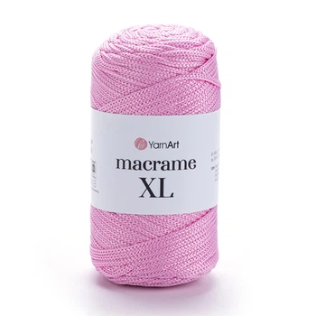 Шнур YarnArt Macrame XL поліефірний для макраме 3мм 250гр 130м рожевий (№147)