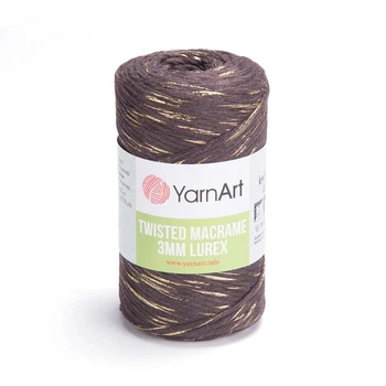Шпагат YarnArt люрекс макраме 3мм шоколад (769)