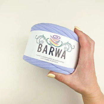 Пряжа стрічкова Barwa трикотажна плоска для в'язання макраме бузок №022