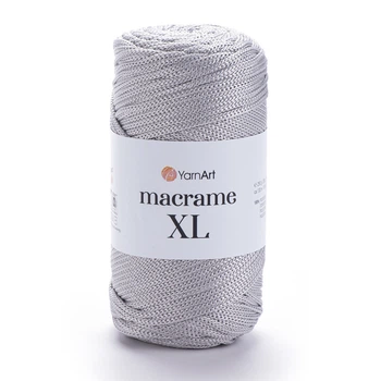 Шнур YarnArt Macrame XL поліефірний для макраме 3мм 250гр 130м світло-сірий (№149)