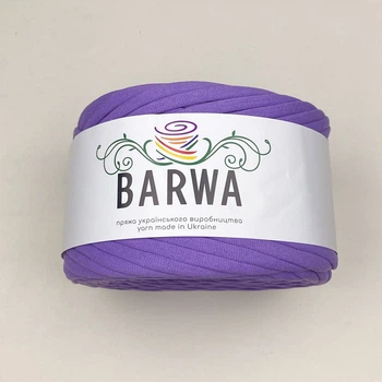 Пряжа стрічкова Barwa трикотажна плоска для в'язання макраме Лаванда