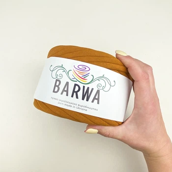 Пряжа стрічкова Barwa трикотажна плоска для в'язання макраме Іриска №20