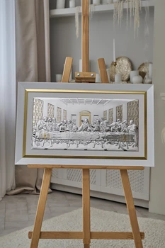 Серебряная икона Тайная вечеря (0287 5 DM 8330 BI) 73x45 см