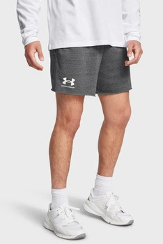 Чоловічі темно-сірі шорти UA Rival Terry 6in Short Under Armour S 1382427-025