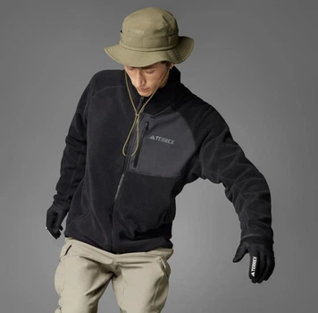 Чоловіча фліска Terrex Multi Fleece трекінгова з кишенькою чорна 2XL