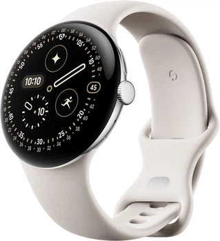 Смарт-часы Google Pixel Watch 4 41mm Wi-Fi (Polished Silver Aluminum Case/Porcelain Active Band)