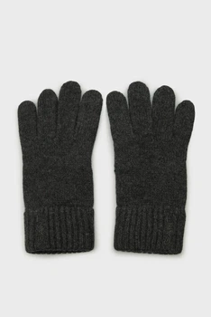 Жіночі темно-сірі вовняні рукавички WOOL KNITTED GLOVES Gant OS 4930017