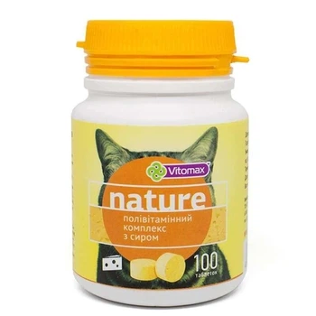 Поливитаминный комплекс для котов с сыром Vitomax Nature 100 шт.