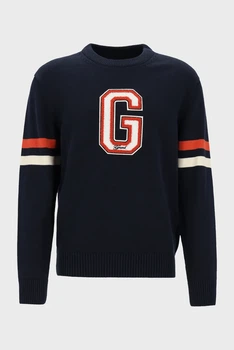 Чоловічий темно-синій джемпер GRAPHIC BADGE C-NECK Gant M 8030264