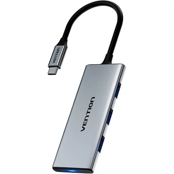 Док-станція USB3.0 Type-C --> HDMI 4K30Hz/TF/3xUSB-A 3.0, 0.15м 6-in-1 Vention
