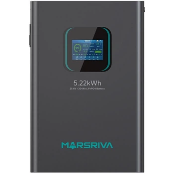 Акумуляторна батарея Marsriva LiFePO4, 25.6V/204Ah, 5.22KWH, настінний