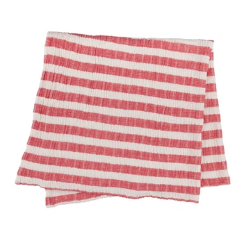 Плед-накидка 77*82 см Barine - Stripe Muslin kirmizi червоний 77*82