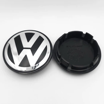 Колпачок заглушка ступицы колеса Volkswagen 70 мм черный+хром