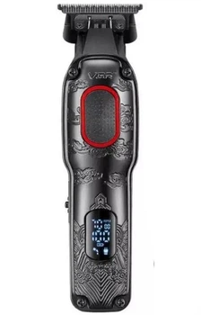 Аккумуляторный триммер VGR V-254 RED для стрижки волос 4 сменные насадки LED-индикатор Красный