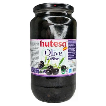 Оливки черные Hutesa без косточки Pitted 900 г (стекло)