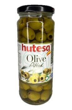 Оливки зеленые Hutesa без косточки Pitted 350 г (стекло)