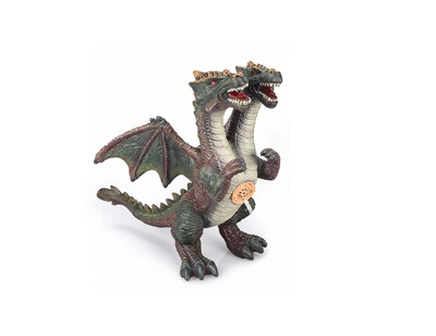 Фігурка Дракон Dino Toys з двома головами зі звуком зелений 48х30х32см