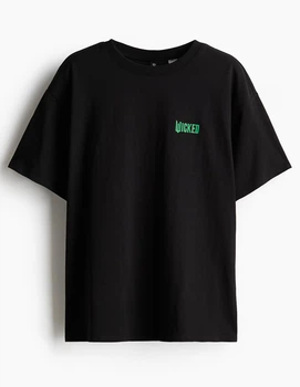 Футболка H&M Ж1125454 (12513420) колір чорний (Ж1125454 - 222491)