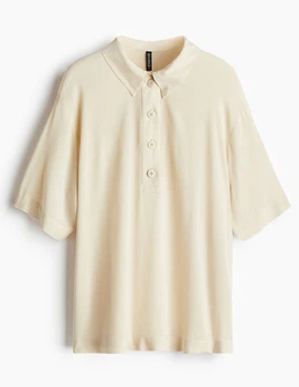 Блуза H&M Ж1125592 (12254610) колір бежевий (Ж1125592 - 222728)