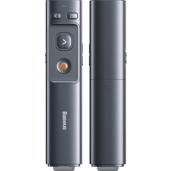 Лазерна указка презентер Baseus Orange Dot Wireless Presenter Red Laser 1xAAA Grey (ACFYB-B0G)