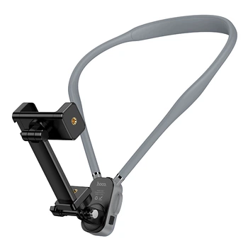 Крепление держатель для телефона на шею HOCO K30 Campo neck-hanging holder Black-Grey (6942007664639)